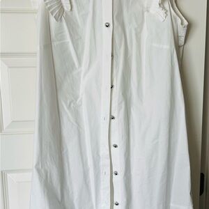 Glamour White Collared Blouse